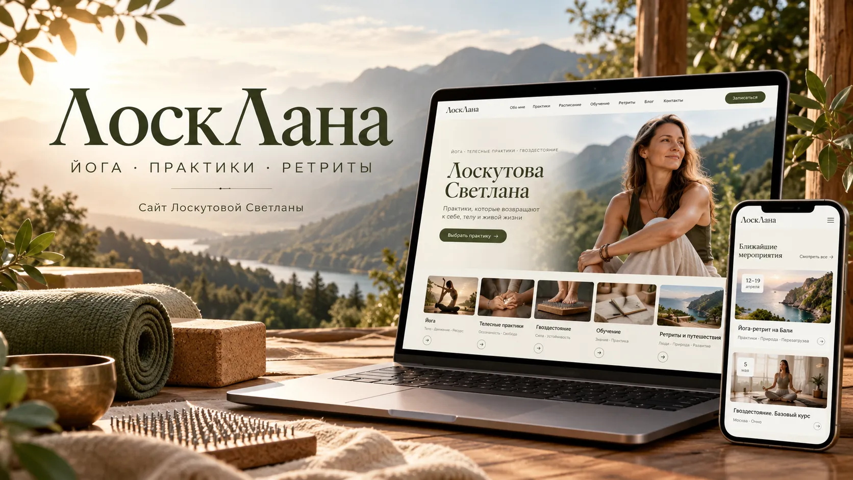 Сайт преподавателя йоги и телесных практик ЛоскЛана