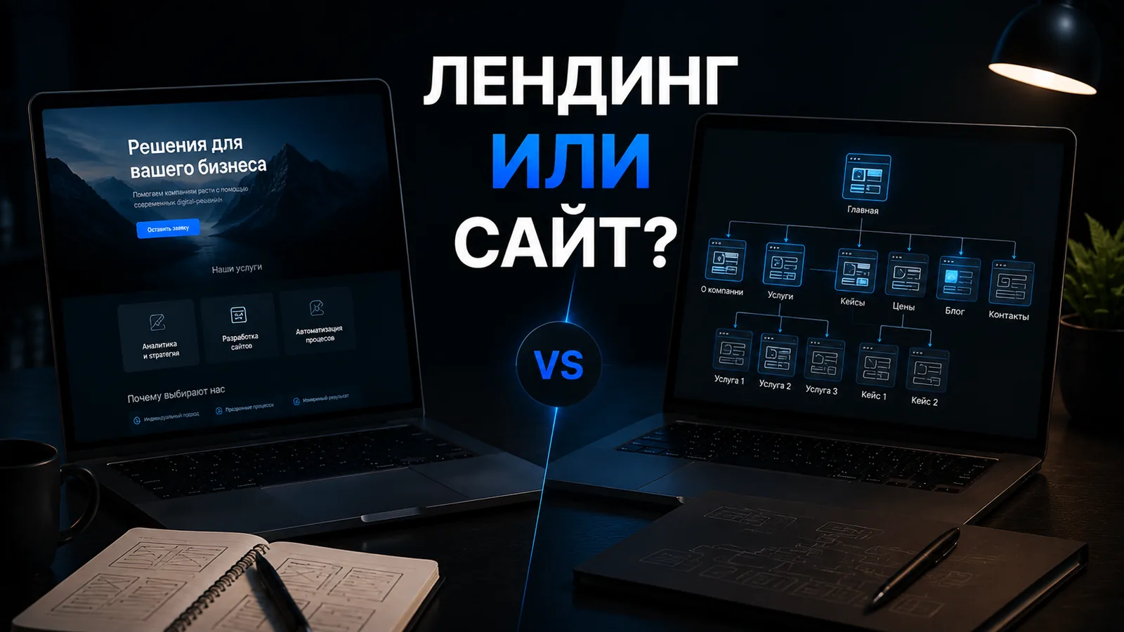 Лендинг или многостраничный сайт: что выбрать