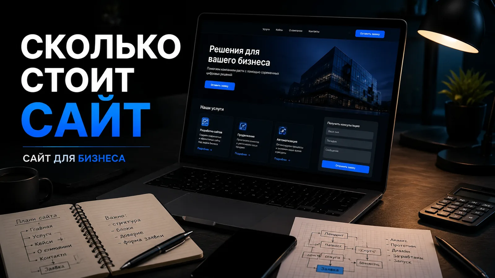 Сколько стоит сайт-визитка для бизнеса